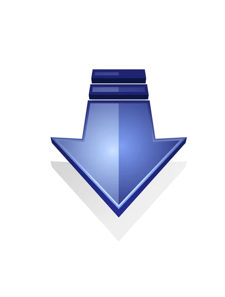 Flèche bleue — Image vectorielle
