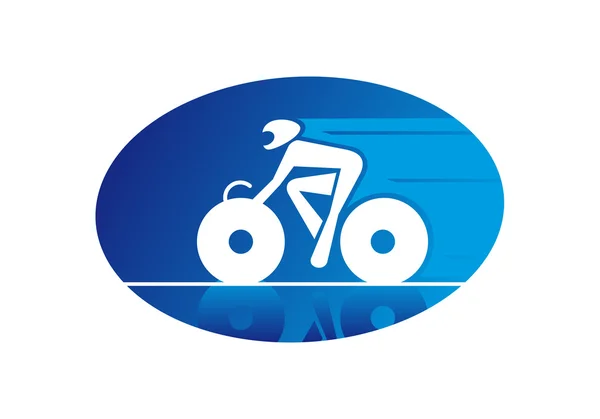 Deportes en bicicleta, tal logotipo . — Vector de stock