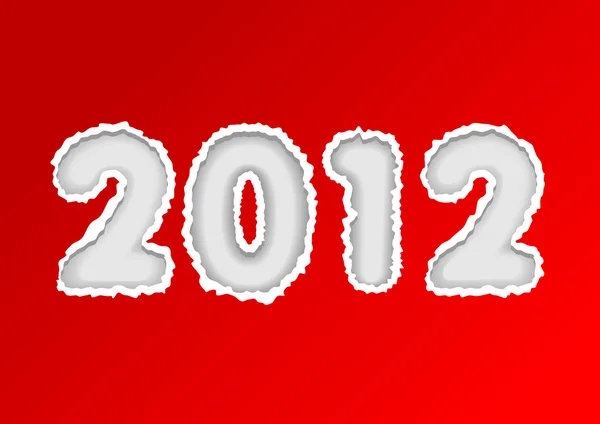 2012 年の背景デザインの引き裂かれた紙の上に署名します。. — ストックベクタ