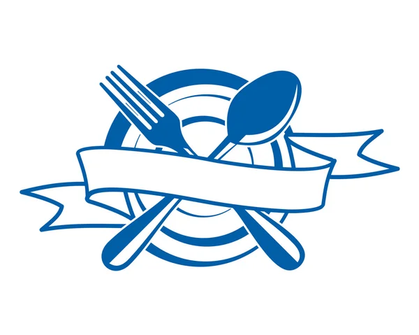Restaurant-Menü-Symbol, wie Logo. Vektorversion auch in der Galerie verfügbar — Stockvektor