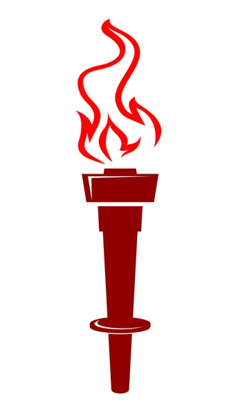 Flaming torch — Stock Vector