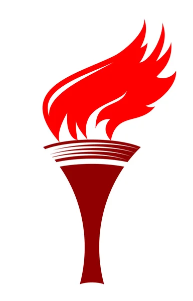 Flammande fackla — Stock vektor