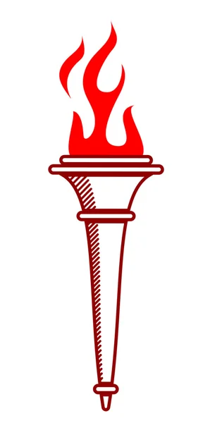 Torche flamboyante — Image vectorielle