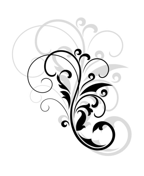 Цветочный узор с отражением для украшения и украшения
.