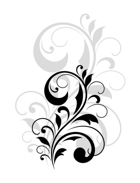 Цветочный узор с отражением для украшения и украшения
.