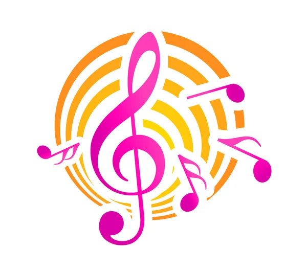 Musikalisches Symbol, wie Logo. — Stockvektor