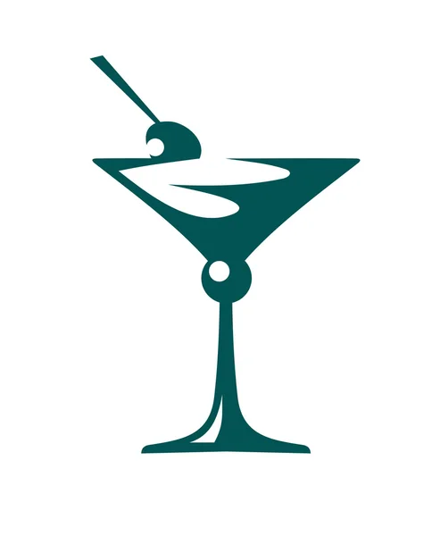 Frischen Cocktail, wie Logo. Vektorversion auch in der Galerie verfügbar — Stockvektor