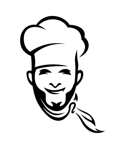 Chef souriant, un tel logo . — Image vectorielle