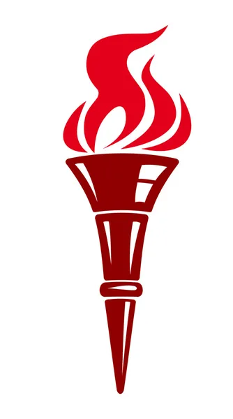 Flaming torch — Stock Vector