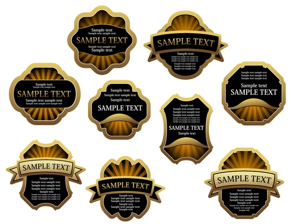 Set of vintage labels for design food and beverages, such logo. Jpeg version also available in gallery — Stock Vector