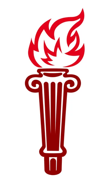 Flaming torch — Stock Vector