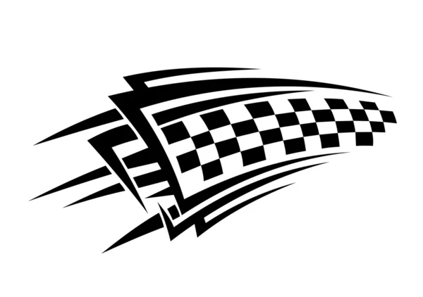 Racing flagga tattoo, sådan logotyp — Stock vektor