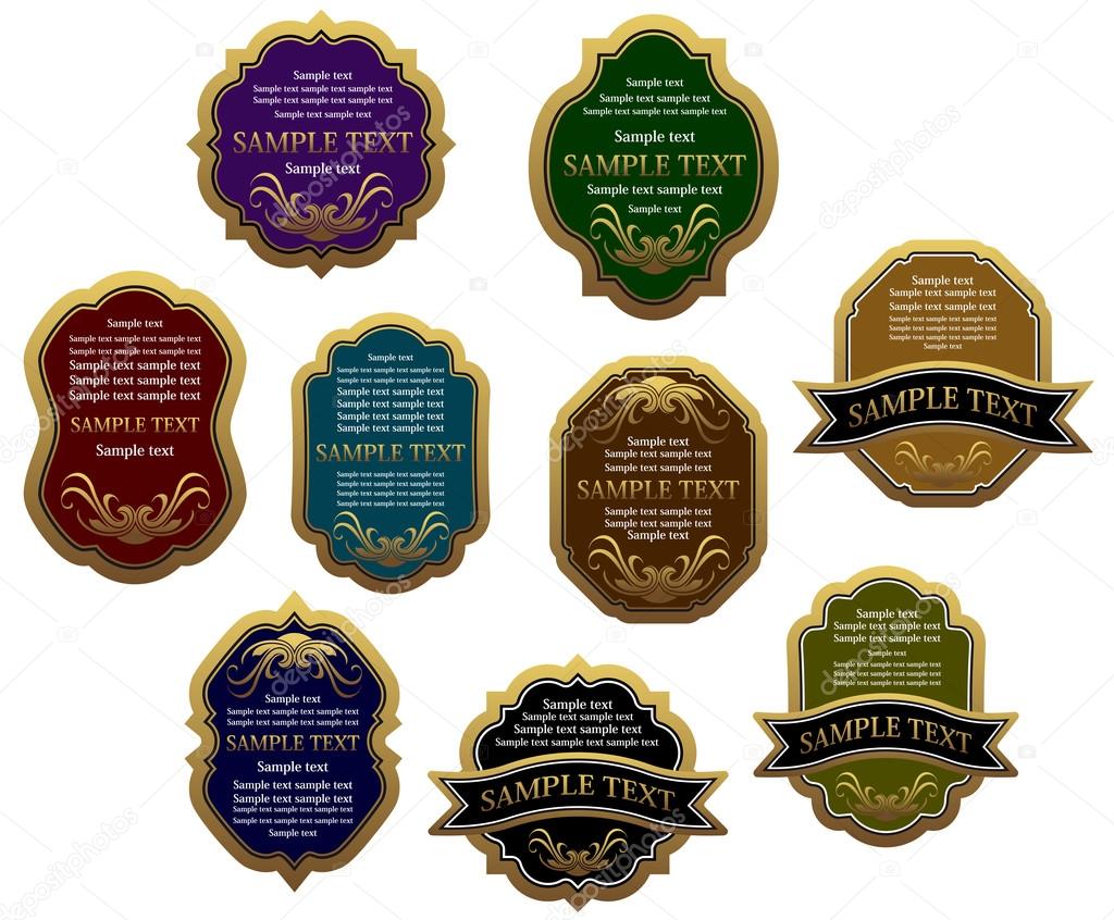 Set of vintage labels for design food and beverages, such logo. Jpeg version also available in gallery