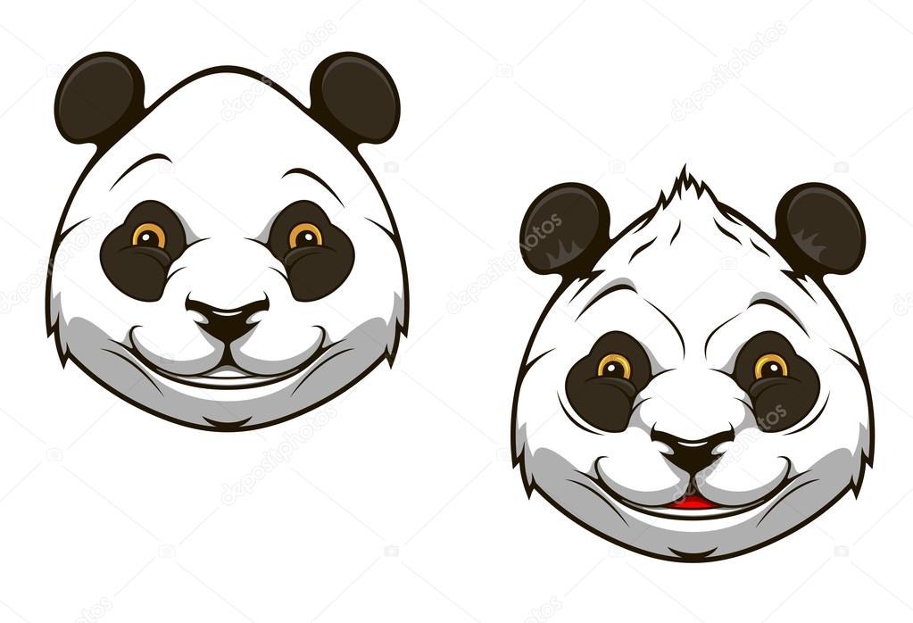 Funny chinese panda bear mascot