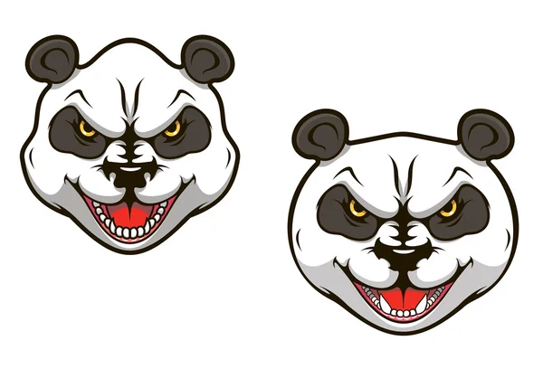 Urso panda irritado — Vetor de Stock