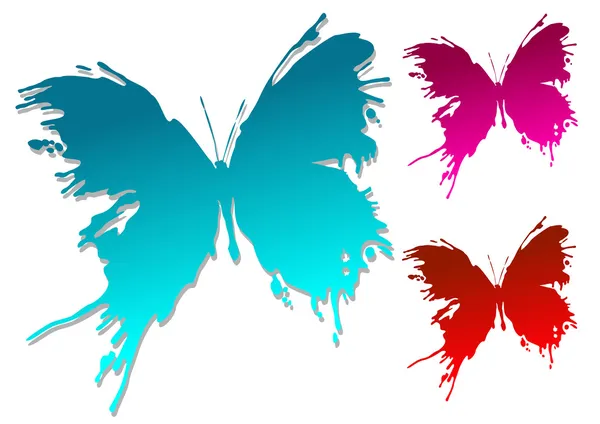 Colourful butterfly blots — Stock Vector
