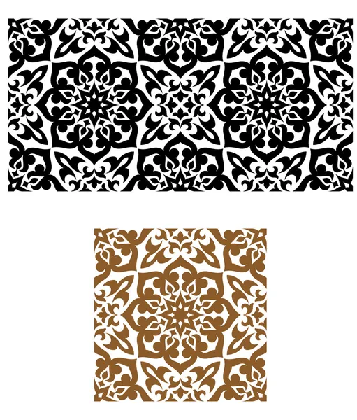 Nahtlose arabische Ornamente im Retro-Stil — Stockvektor