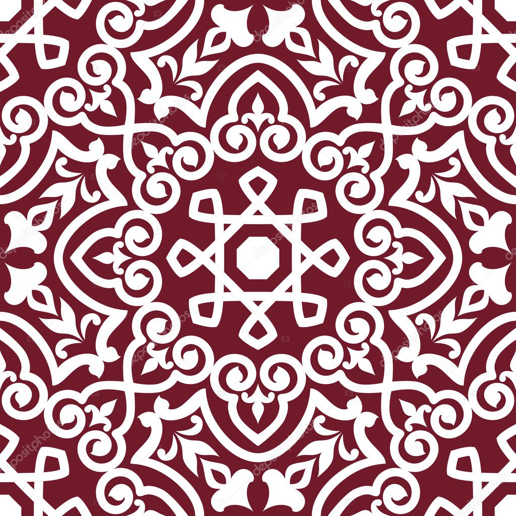 Abstract arabic or persian seamless ornament