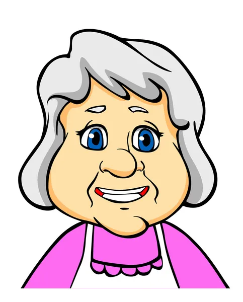 Mulher idosa sorridente —  Vetores de Stock