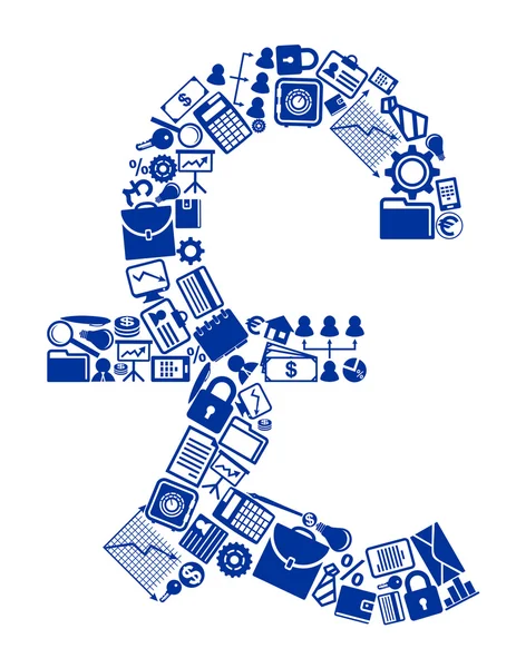 Symbool van Britse valuta — Stockvector