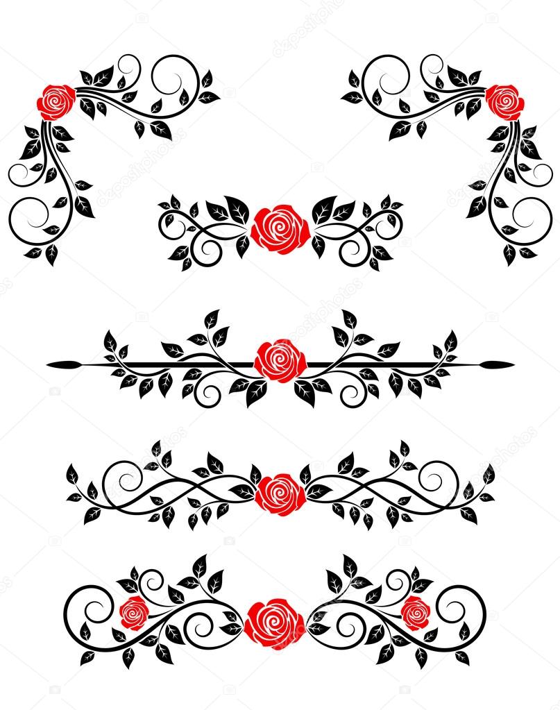 Roses with floral embellishments