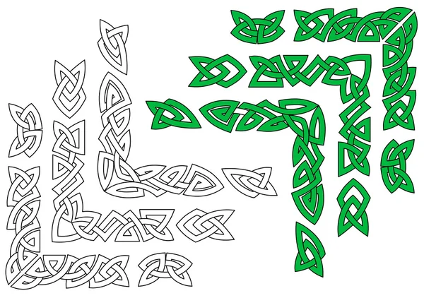 Ornamen Celtic dan pola - Stok Vektor