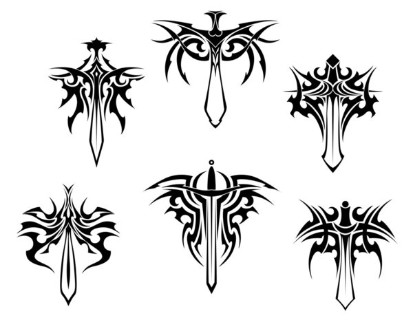 Tattoo with swords and daggers