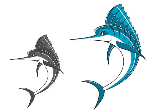 Marlin azul grande — Vector de stock