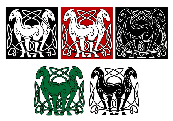 Celtic horses — Stock Vector