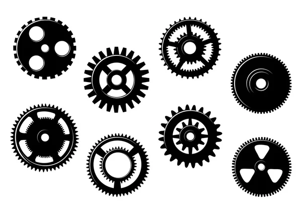 Satz Zahnräder und Ritzel — Stockvektor