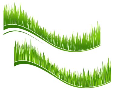 iki dalgalar yeşil çimen