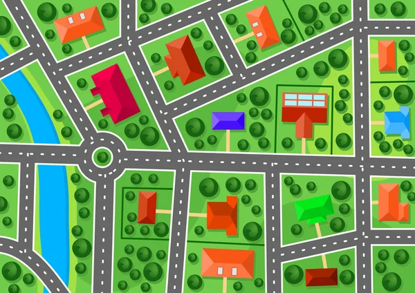 Carte de banlieue — Image vectorielle