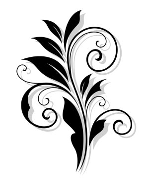 retro tarzı soyut çiçek desenli