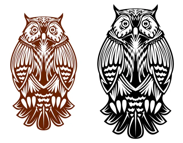 Beautiful owl mascot — Stock Vector