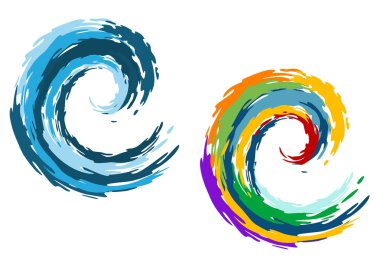 mavi ve renkli okyanus dalgaları