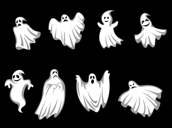 Mystery halloween ghosts — Stock Vector