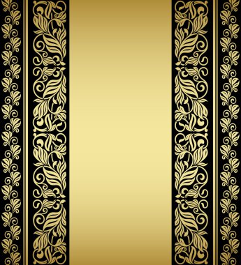 çiçek öğeleri ve desenler yaldızlı