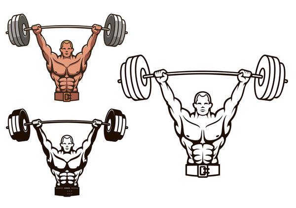 Bodybuilder with barbell