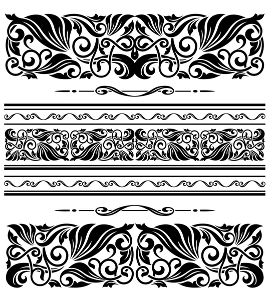 Decorative ornaments and patterns — Stock Vector