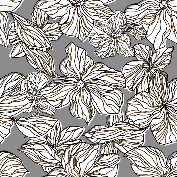 Resumen Patrón sin costura con flores decorativas — Archivo Imágenes Vectoriales