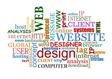 Web ve internet tasarım bulut Etiketler