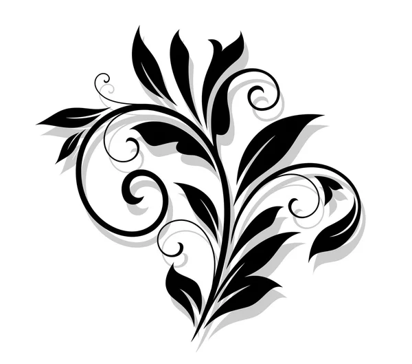 Elégance élément floral — Image vectorielle