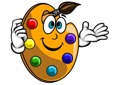 Resim paleti fırça gülümseyen