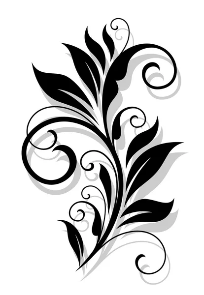 Elément floral rétro — Image vectorielle