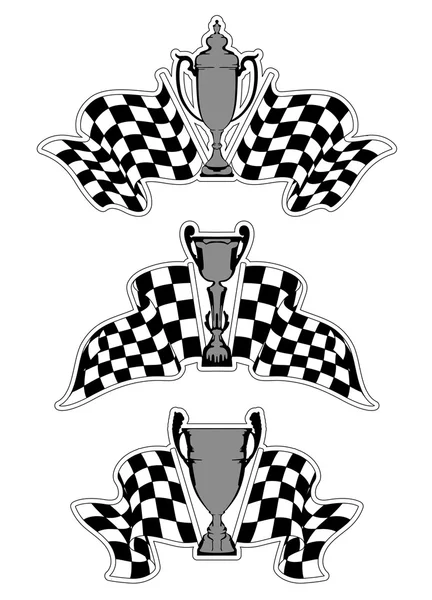 Emblemas de deporte de carreras — Vector de stock