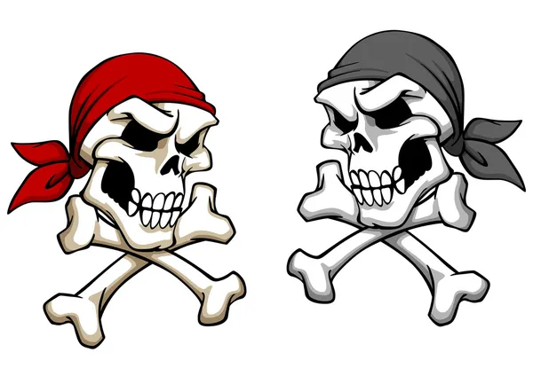 Peligro cráneo pirata — Vector de stock