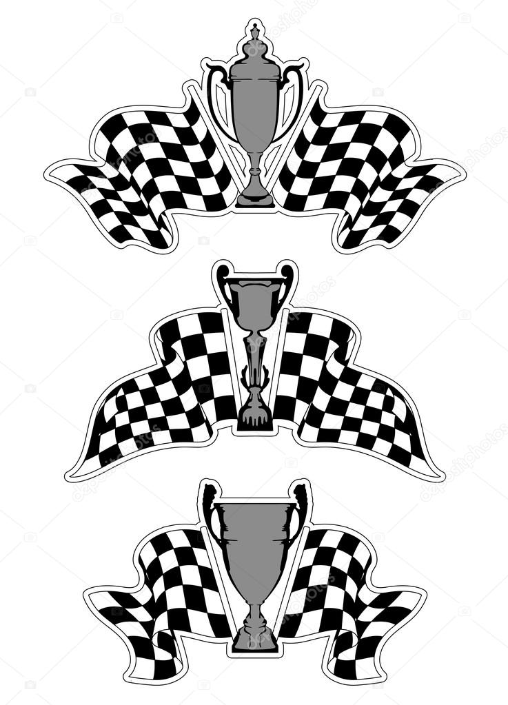 Racing sport emblems