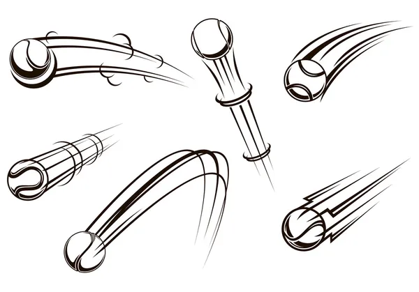 Volar pelotas de tenis — Archivo Imágenes Vectoriales