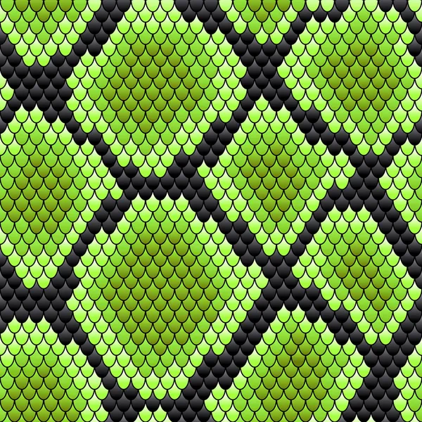 Modèle sans couture vert de peau de reptile — Image vectorielle
