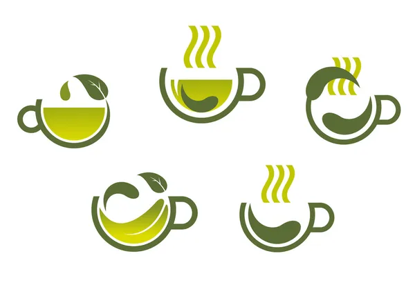 Τσάι από βότανα σύμβολα — Διανυσματικό Αρχείο
